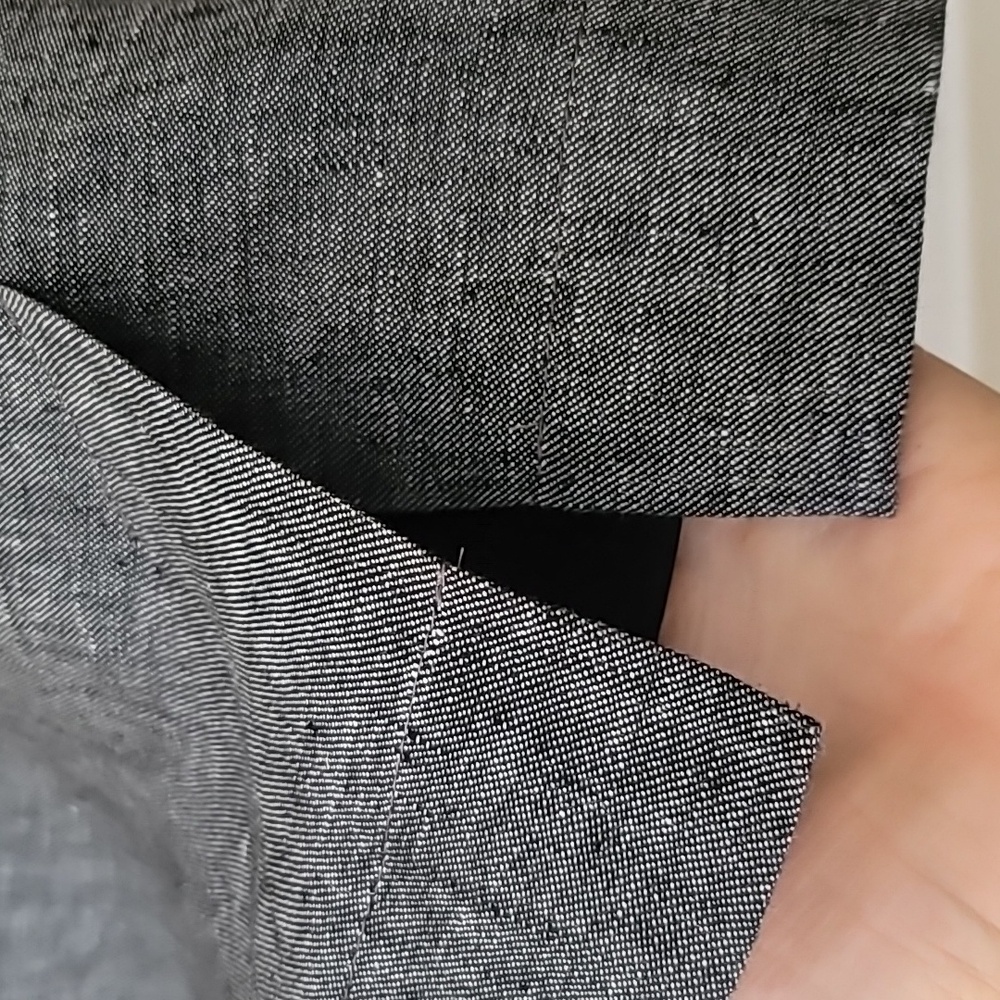Banana Republic Sheath Dress Gray Linen Sleeveless Career Women, Size 8 - Picture 10 of 13